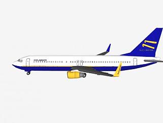 冰岛<em>航空</em>波音737客机SU模型下载_sketchup草图大师SKP...