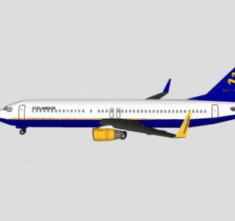 冰岛航空波音737客机SU模型下载_sketchup草图大师SKP模型