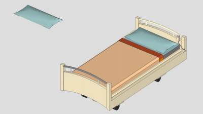 冬青医院病床SU模型下载_sketchup草图大师SKP模型