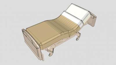 医院病人床上SU模型下载_sketchup草图大师SKP模型