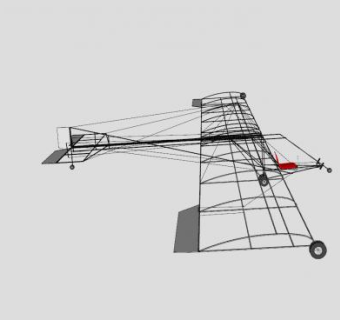 超轻滑翔机SU模型下载_sketchup草图大师SKP模型