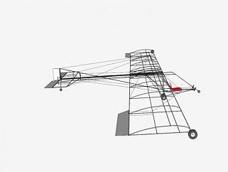 超轻滑翔机SU模型下载_sketchup草图大师SKP模型