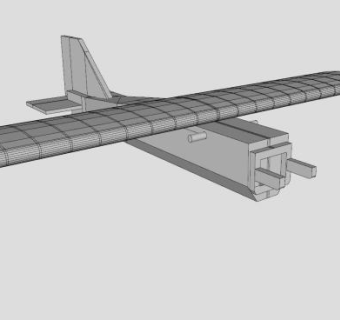 简易遥控飞机SU模型下载_sketchup草图大师SKP模型