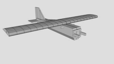 简易遥控飞机SU模型下载_sketchup草图大师SKP模型