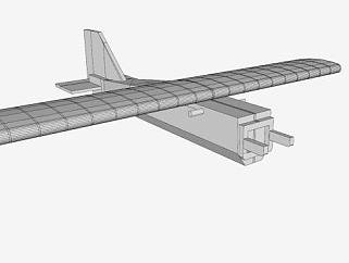 简易遥控飞机SU模型下载_sketchup草图大师SKP模型