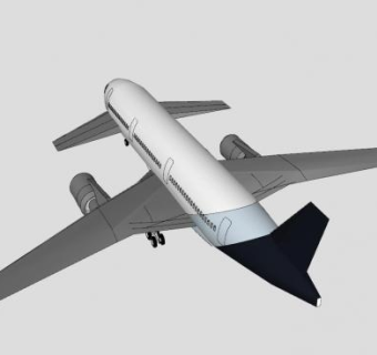 双翼客机SU模型下载_sketchup草图大师SKP模型