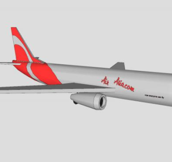 亚洲航空客机SU模型下载_sketchup草图大师SKP模型