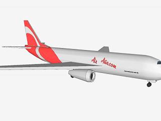亚洲航空客机SU模型下载_sketchup草图大师SKP模型
