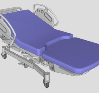 现代医疗病床SU模型下载_sketchup草图大师SKP模型