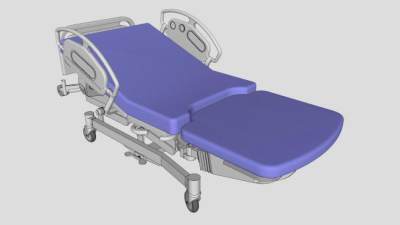 现代医疗病床SU模型下载_sketchup草图大师SKP模型