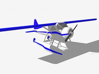 DHC-2海狸水上飞机SU模型下载_sketchup草图大师SKP模型