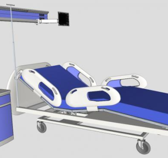 卡马套准医院病床套SU模型下载_sketchup草图大师SKP模型