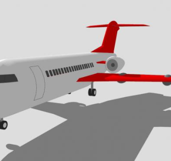 福克F28喷气式运输机SU模型下载_sketchup草图大师SKP模型