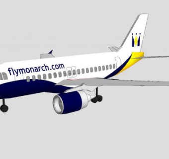 君主航空飞机SU模型下载_sketchup草图大师SKP模型