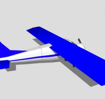 加拿大DHC-2海狸飞机SU模型下载_sketchup草图大师SKP模型