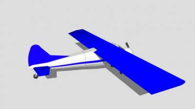 加拿大DHC-2海狸飞机SU模型下载_sketchup草图大师SKP模型