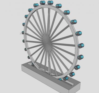 重力摩天轮SU模型下载_sketchup草图大师SKP模型