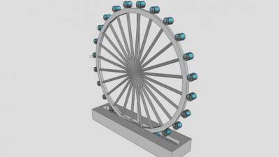 重力摩天轮SU模型下载_sketchup草图大师SKP模型