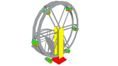 专业摩天轮SU模型下载_sketchup草图大师SKP模型