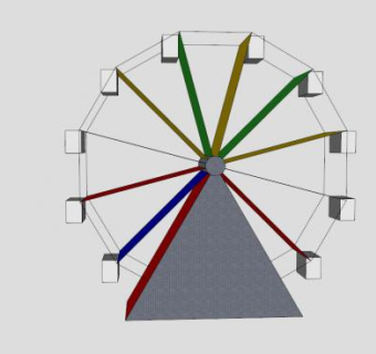 简易摩天轮SU模型下载_sketchup草图大师SKP模型