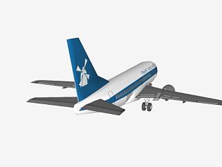 <em>航空</em>波音737客机SU模型下载_sketchup草图大师SKP模型