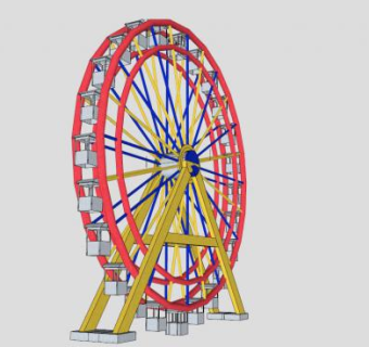 摩天轮SU模型下载_sketchup草图大师SKP模型