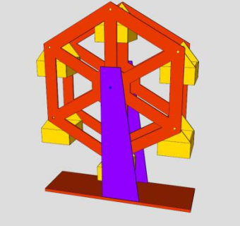 游乐场设备摩天轮SU模型下载_sketchup草图大师SKP模型