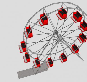 重力摩天轮设备SU模型下载_sketchup草图大师SKP模型