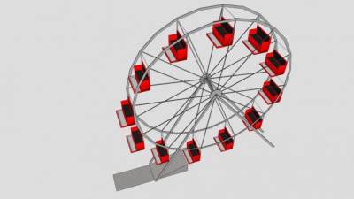 重力摩天轮设备SU模型下载_sketchup草图大师SKP模型