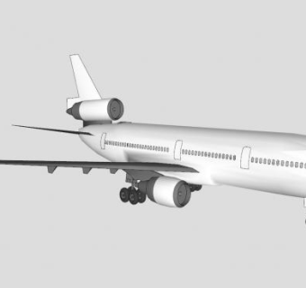 DC-10航空客机SU模型下载_sketchup草图大师SKP模型