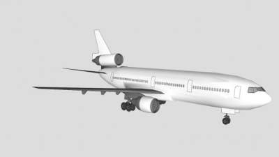 DC-10航空客机SU模型下载_sketchup草图大师SKP模型