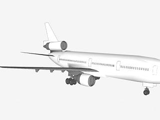 DC-10航空客机SU模型下载_sketchup草图大师SKP模型