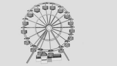 设备摩天轮SU模型下载_sketchup草图大师SKP模型