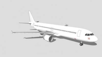 空客A321飞机SU模型下载_sketchup草图大师SKP模型