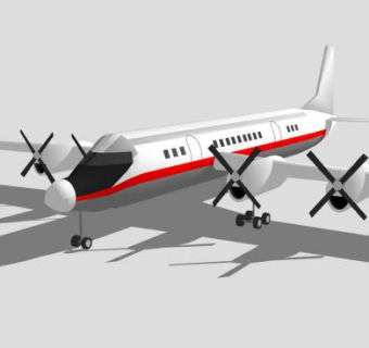 伊尔-18短程客机SU模型下载_sketchup草图大师SKP模型