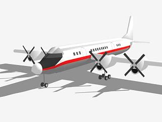 伊尔-18短程客机SU模型下载_sketchup草图大师SKP模型