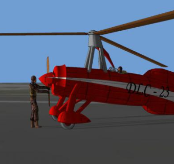 旋翼飞机SU模型下载_sketchup草图大师SKP模型