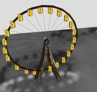 乌克兰普里皮亚特摩天轮SU模型下载_sketchup草图大师SKP模型