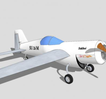 苏-26教练机SU模型下载_sketchup草图大师SKP模型