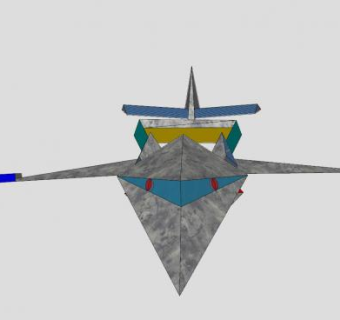 喷气式简易飞机SU模型下载_sketchup草图大师SKP模型