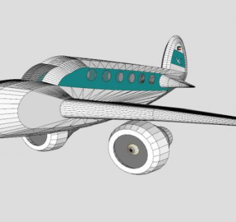 科威特航空客机SU模型下载_sketchup草图大师SKP模型