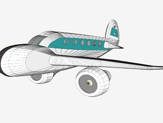 科威特航空客机SU模型下载_sketchup草图大师SKP模型