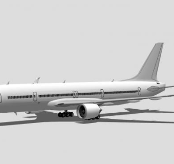 大型喷气式航空客机SU模型下载_sketchup草图大师SKP模型