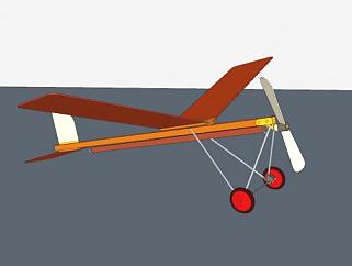 玩具飞机设计草图SU模型下载_sketchup草图大师SKP模型