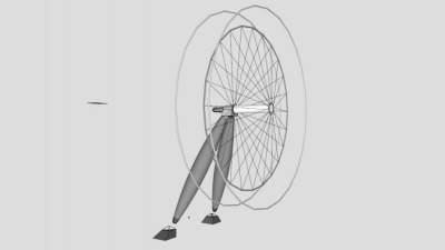 龙眼观景摩天轮SU模型下载_sketchup草图大师SKP模型