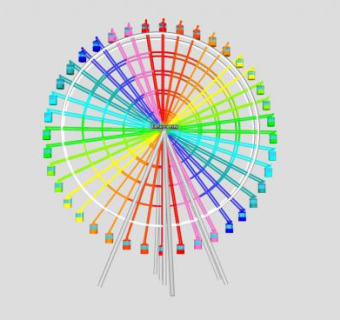 观赏摩天轮SU模型下载_sketchup草图大师SKP模型