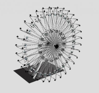 超级摩天轮SU模型下载_sketchup草图大师SKP模型