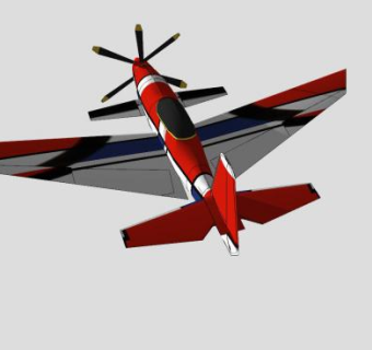 特技竞赛飞机SU模型下载_sketchup草图大师SKP模型