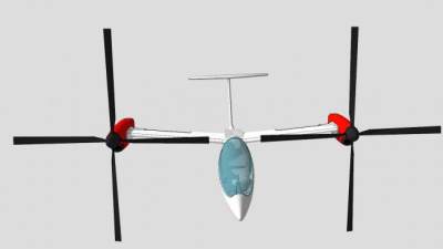 旋翼飞行器SU模型下载_sketchup草图大师SKP模型