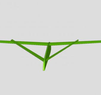 绿色飞机面板SU模型下载_sketchup草图大师SKP模型